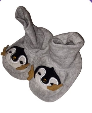 H&M Penguin Grey Booties Boys 0-3 Months