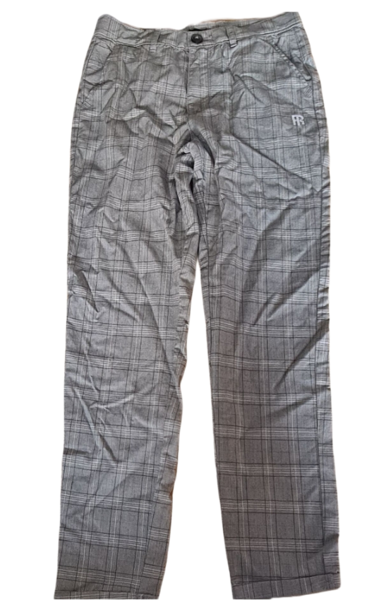 RIVER ISLAND Grey Checked Trousers Boys 10-11 Years