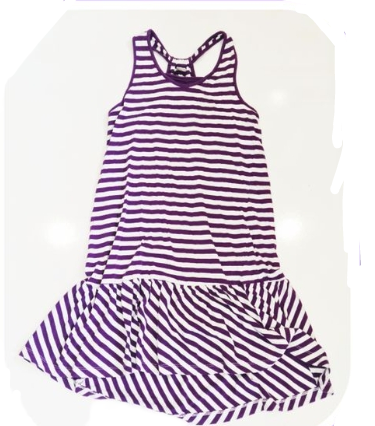 TU Purple and White Striped Dress (Girls 10-11 years)