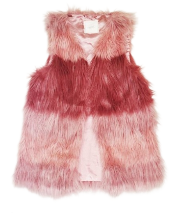 NEXT Pink Fluffy Gilet (Girls 10-11 Years)