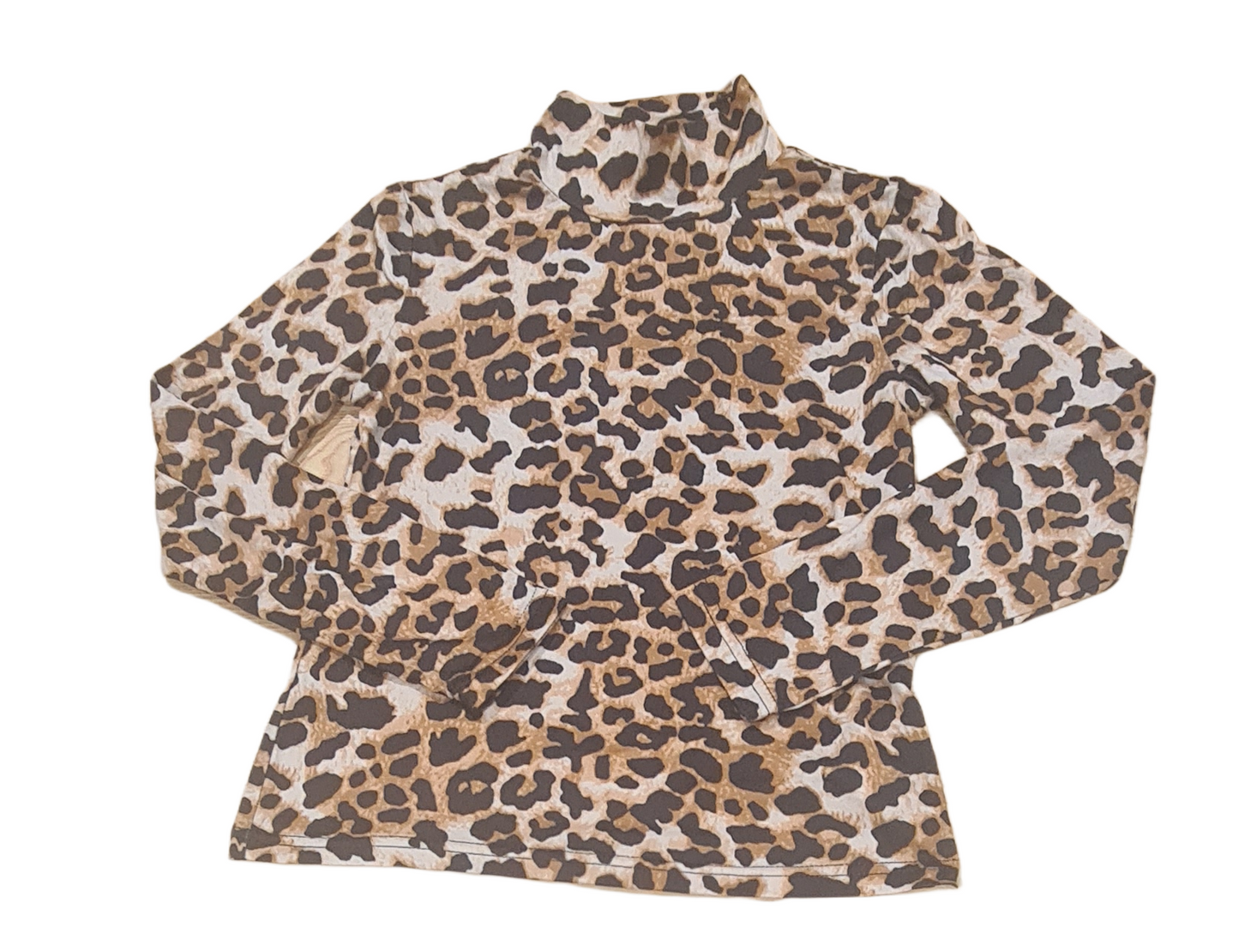 SHEIN Leopard Print High Neck Top Girls 9-10 Years