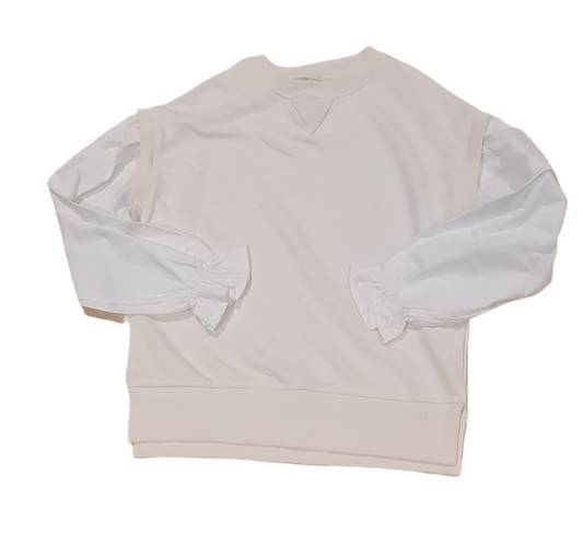 ZARA Beige Sweater with White Shirt Sleeves Girls 9-10 Years