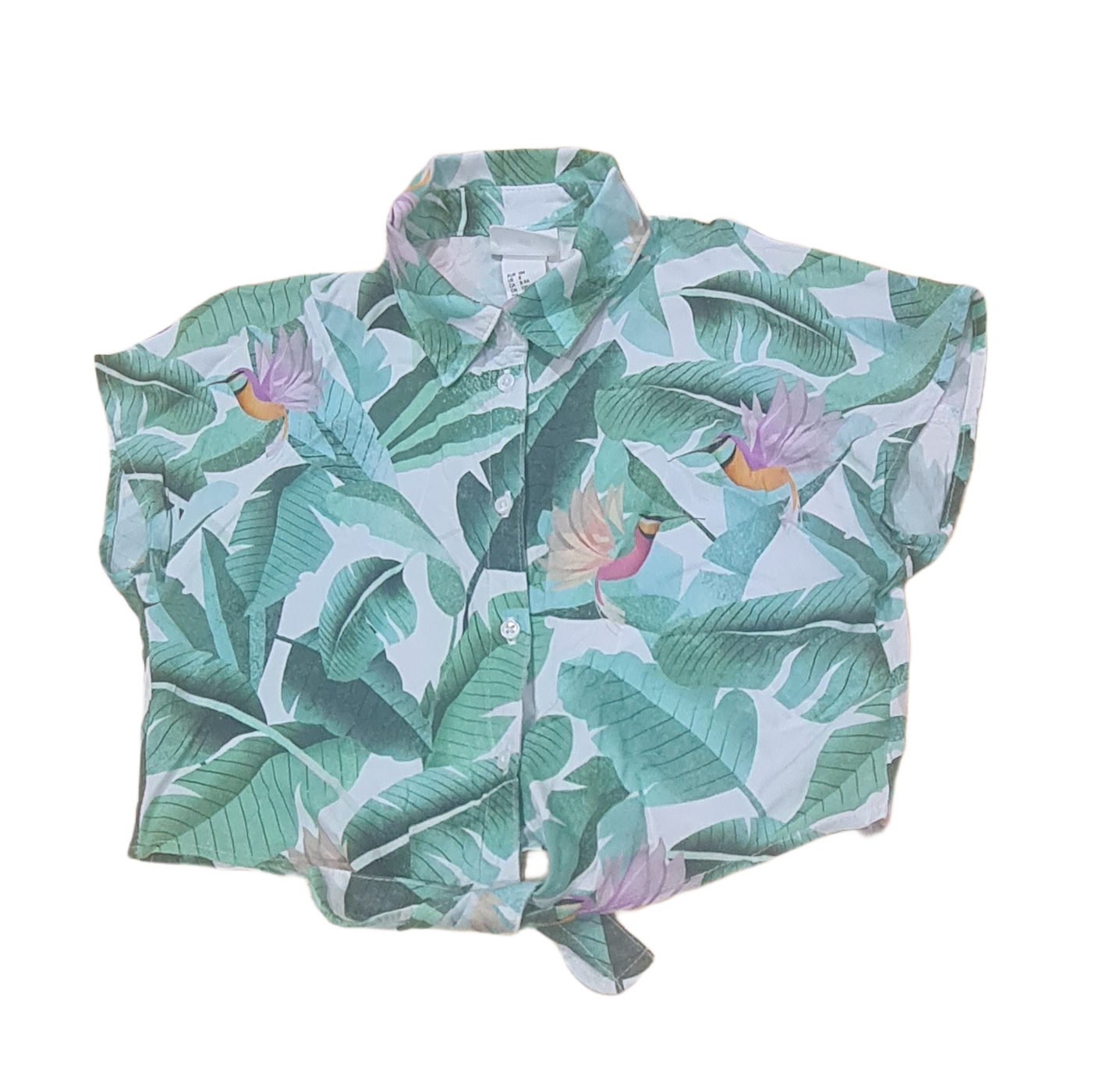 H&M Tropical Forrest Short Tie Top Girls 8-9 Years