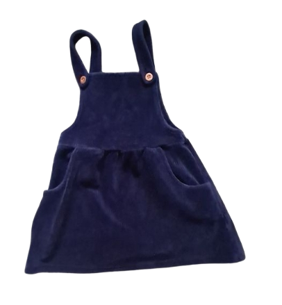 NUTMEG Navy Blue Cord Pinafore Dress Girls 3-4 Years