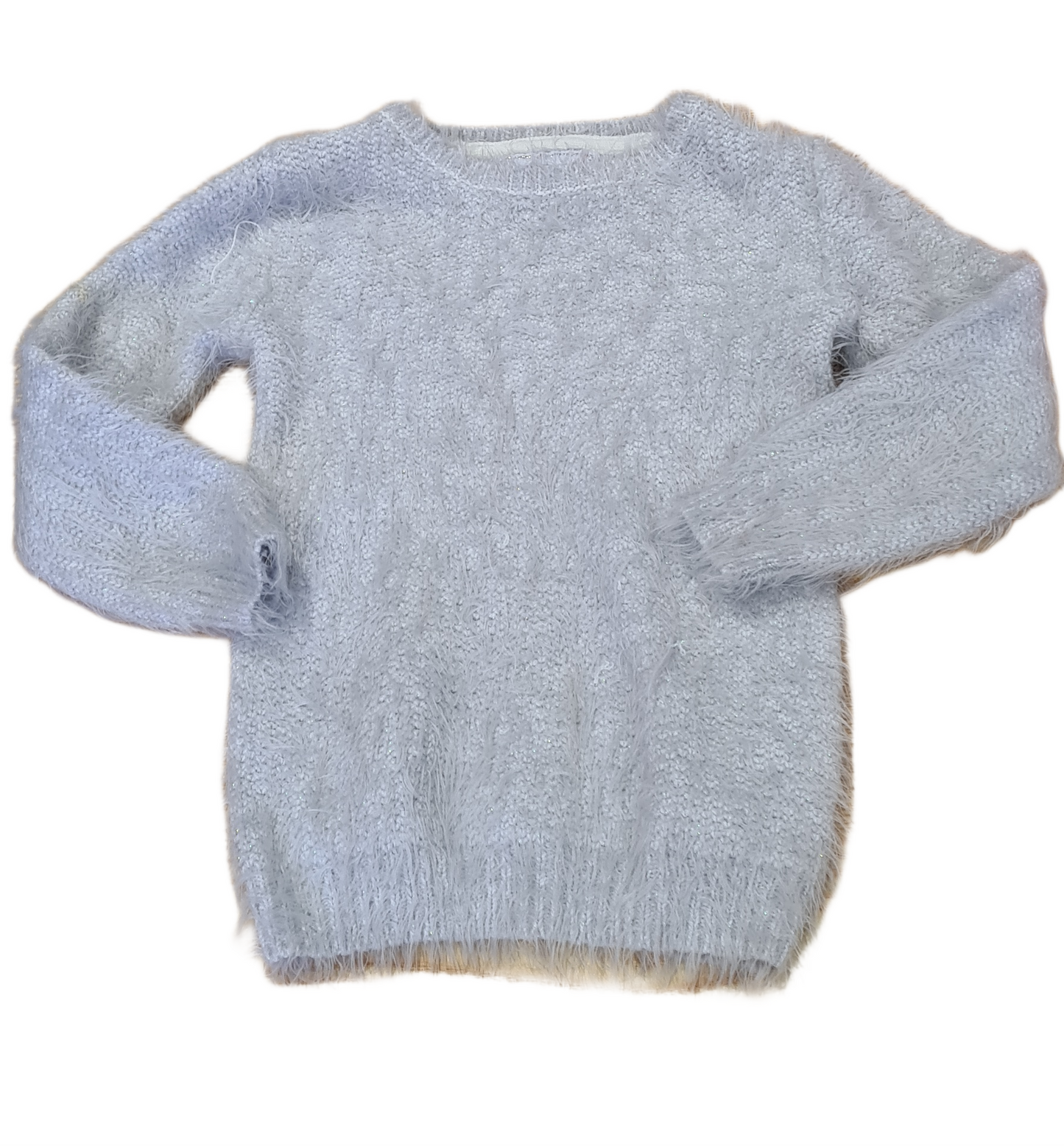 PRIMARK Grey Fluffy Jumper Girls 7-8 Years