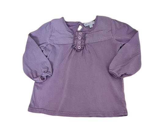 MARKS AND SPENCER Heather Shaded Long Sleeve Top Girls 18-24 months