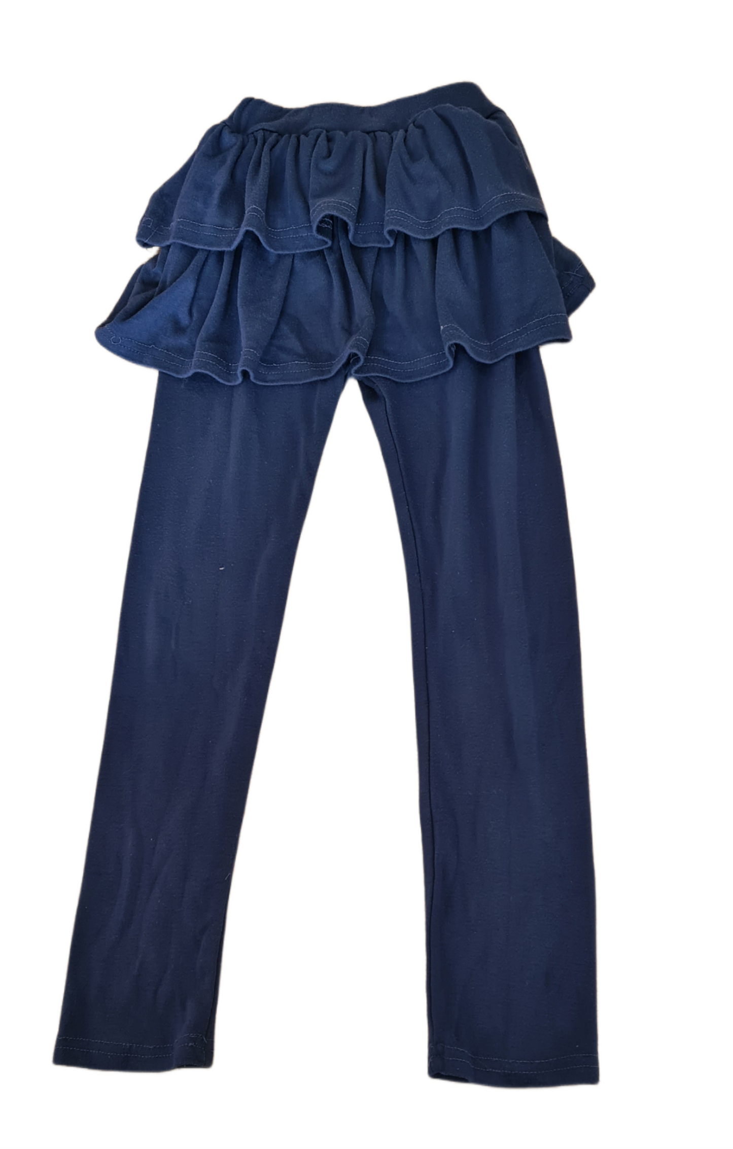 Navy Blue Leggings with Attached Skirt Girls 9-10 Years